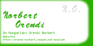 norbert orendi business card